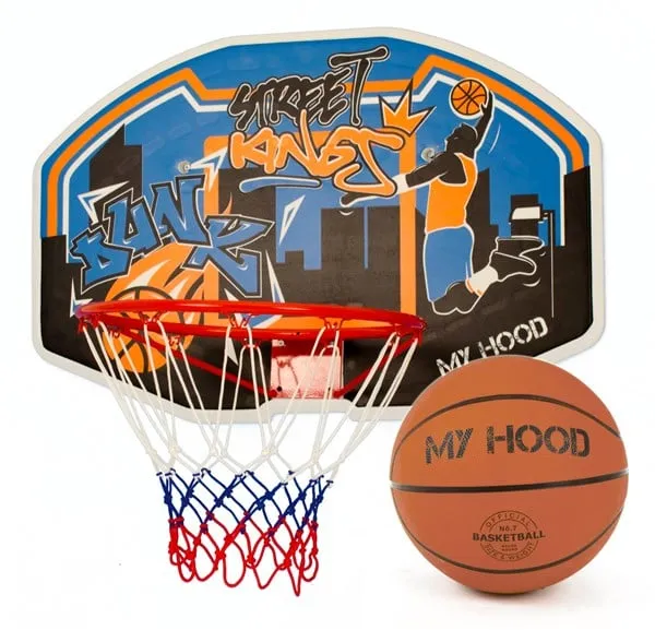 My Hood Basketballkurv på plate med ball